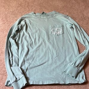 Ivory Ella blue paisley long sleeve shirt